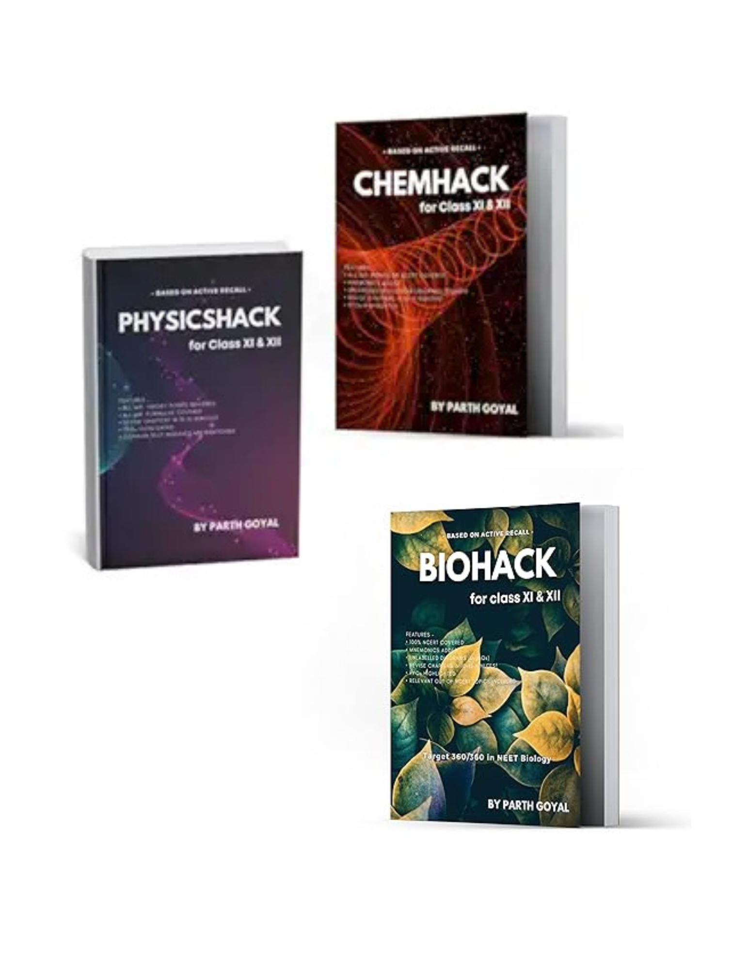 PHYSICSHACK + CHEMHACK + BIOHACK Combo – Set of 3 Books | Physics, Chemistry & Biology | 2026 Edition for NEET & JEE | Colored | English