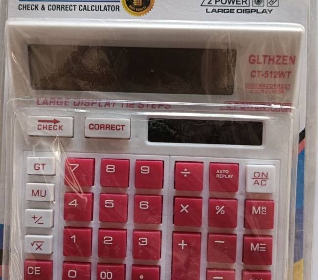 Glthzen check & correct calculator CT-512WT