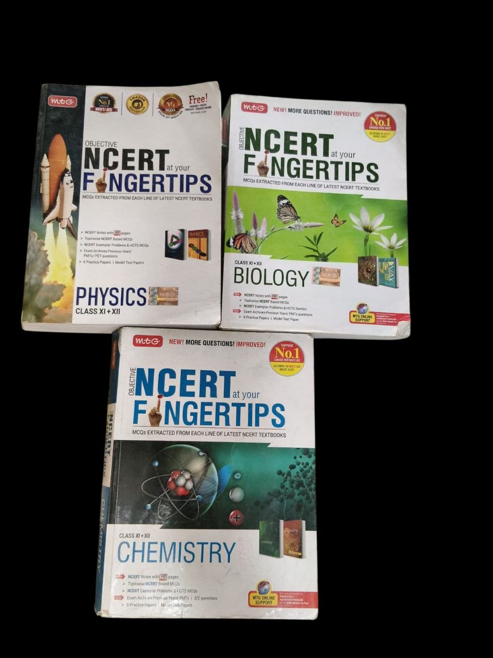 (Old Edition) MTG fingertips NCERT Combo ( Physics, chemistry & biology) Class XI+XII