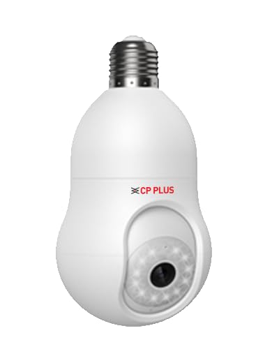 CP PLUS CP-T31A 3 MP Resolution Smart Wi-Fi Bulb Security Camera | 360° View | Motion Tracking & Detection Alert