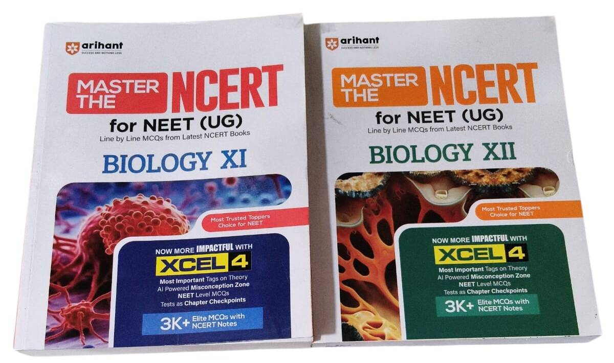 Arihant Master the NCERT Biology Class 11 & 12 for NEET UG | Line-by-Line MCQs | NCERT-Based 3K+ MCQs, AI-Based Misconception Zone | FREE Online Support | Set Of 2 Books
