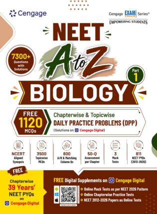 Cengage NEET A To Z Biology Part 1 Book 7300+ Questions With Chapterwise Daily Practice Problems (DPP) | Original Book