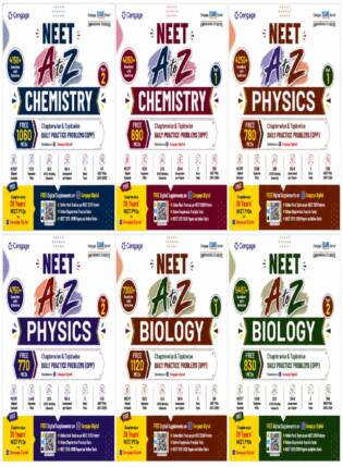Cengage NEET A To Z Physics Chemistry & Biology Book Questions With Chapterwise Daily Practice Problems (DPP) | Set Of 6 Books
