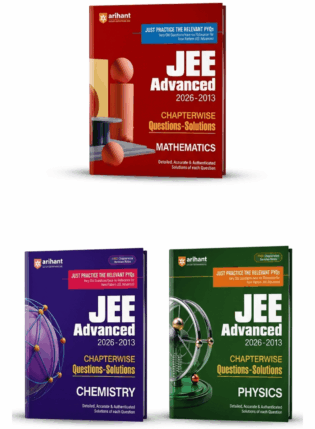 Arihant JEE Advanced Physics Chemistry & Mathematics (2026-2013) Chapterwise-Questions Solutions | Latest Edition | Set Of 3 Books