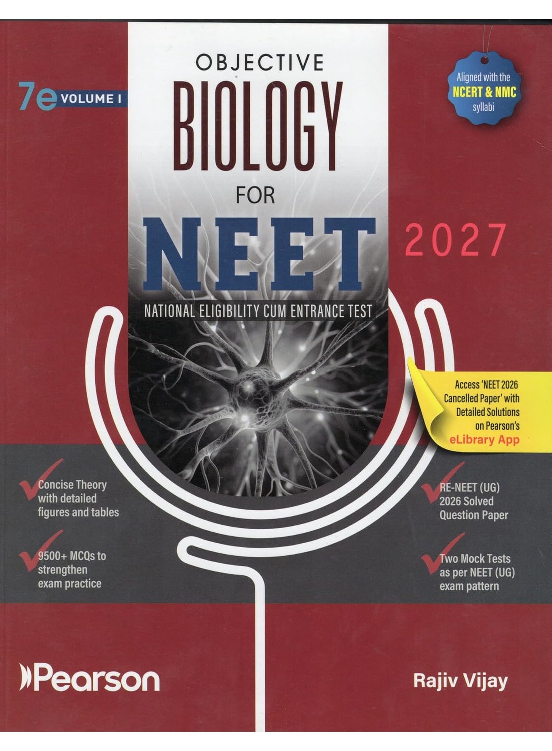PEARSON Objective Biology For 7th/Ed. NEET Vol 1&2 | NEET & Re-NEET 2026 Papers | 9500+ MCQs - For 2027 Exams | Set of 2 Books - Image 2
