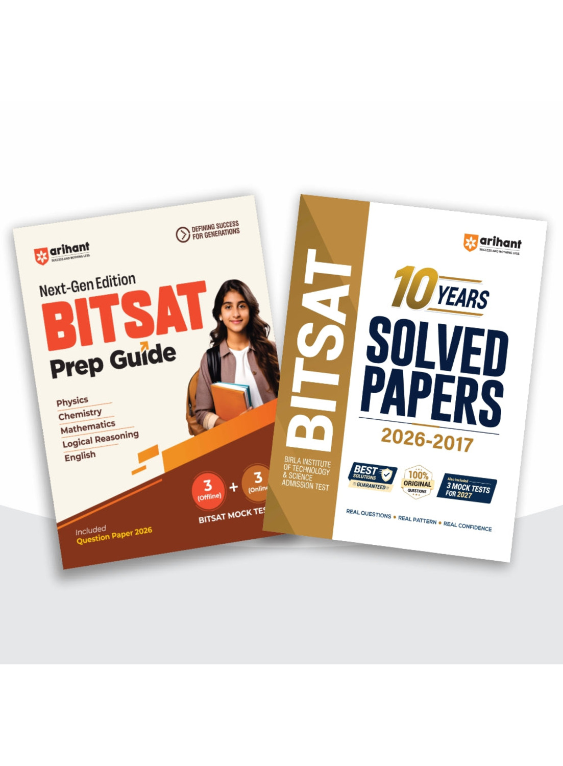 Arihant Next-Gen Prep Guide (6 Tests) + 10 Yrs Solved Papers (2026–2017) | PCM, Reasoning & English | For BITSAT 2027 | Set Of 2 Books