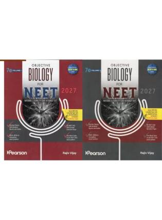 PEARSON Objective Biology For 7th/Ed. NEET Vol 1&2 | NEET & Re-NEET 2026 Papers | 9500+ MCQs - For 2027 Exams | Set of 2 Books
